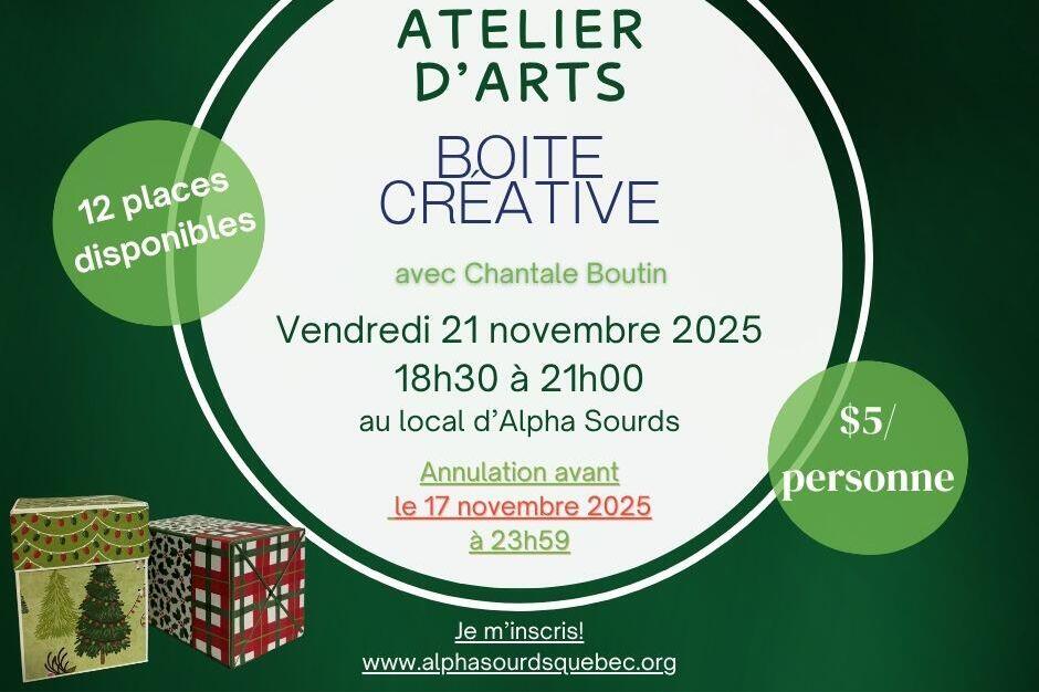 Atelier d'arts: Boite créative