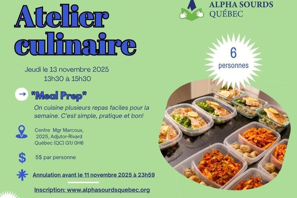 Atelier culinaire Meal Prep