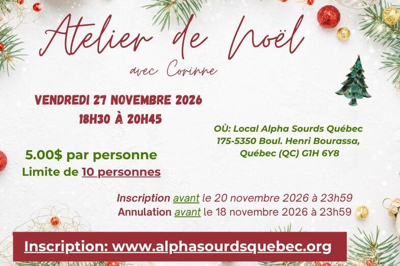 Atelier de Noël avec Corinne