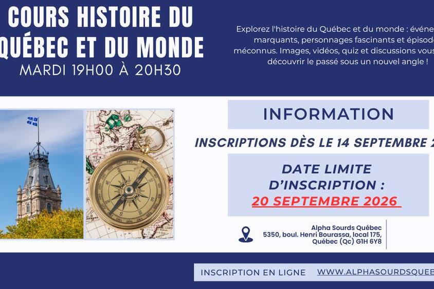 Cours Histoire du Québec et du Monde-ANNULÉ